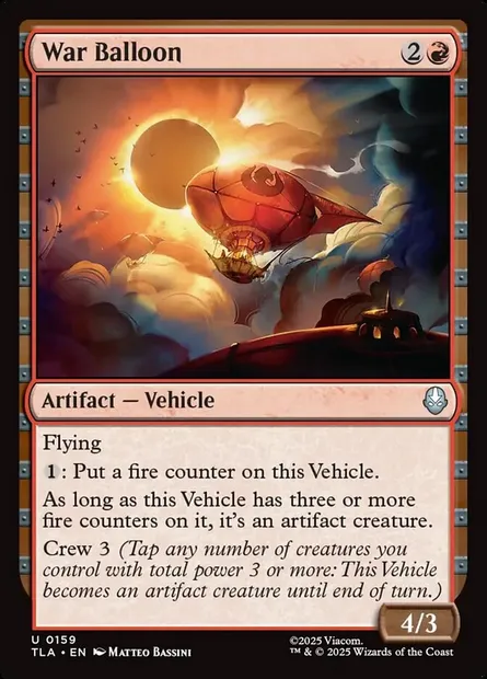 War Balloon, Magic card TLA 159 — Avatar: The Last Airbender set