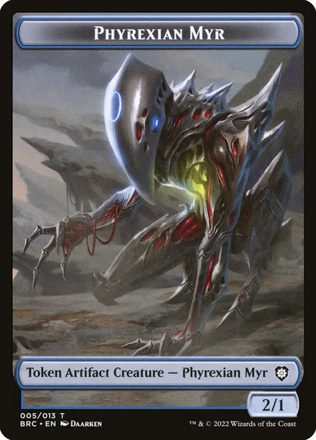 Phyrexian Myr, Magic card TBRC 5 — The Brothers' War Commander Tokens set