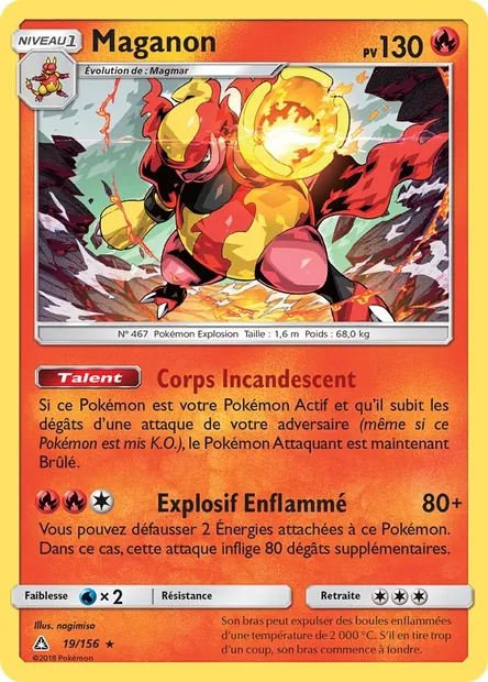 Maganon, carte Pokémon UPR 19 — extension Ultra-Prisme