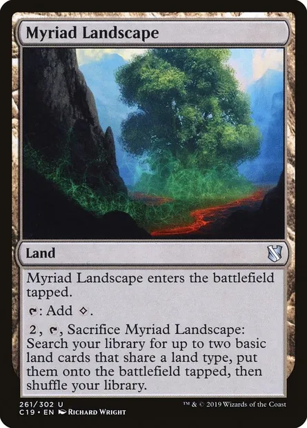 Myriad Landscape, Magic card C19 261 — Commander 2019 set