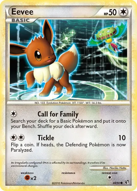 Eevee, Pokémon card UD 48 — Undaunted set