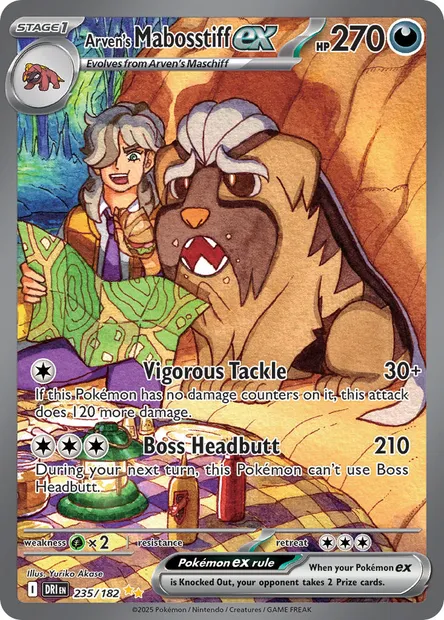 Arven's Mabosstiff ex, Pokémon card DRI 235 — Destined Rivals set