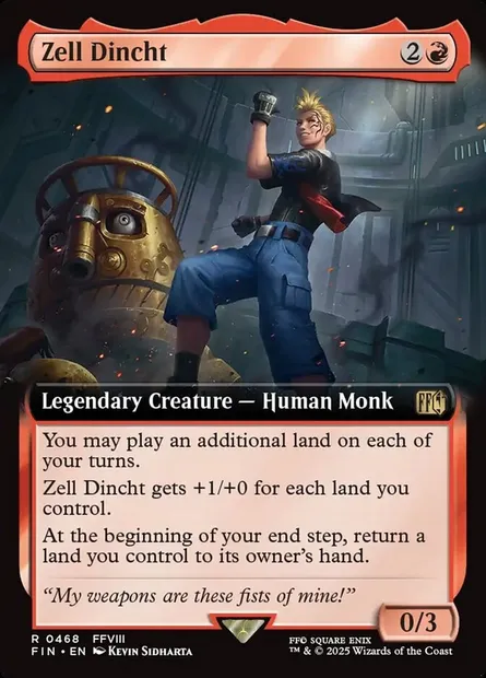 Zell Dincht, Magic card FIN 468 — Final Fantasy set
