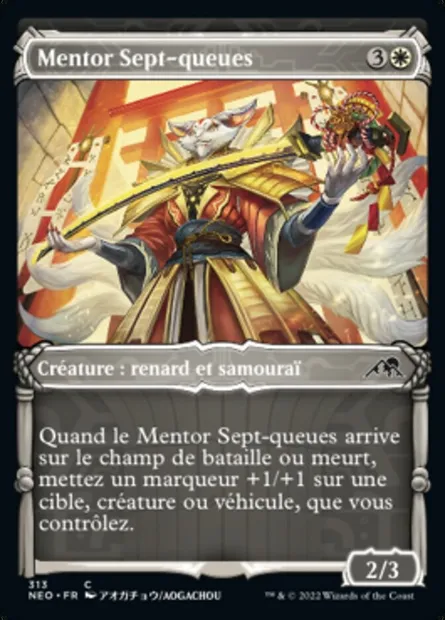 Mentor Sept-queues, carte Magic NEO 313 — extension Kamigawa: La Dynastie Néon