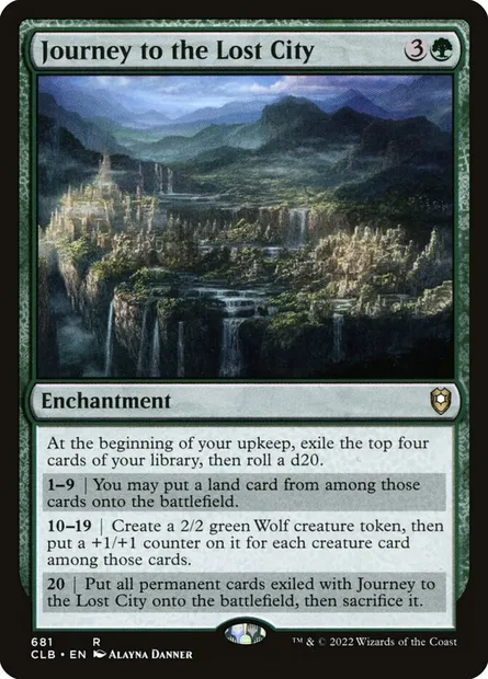 Journey to the Lost City, Magic card CLB 681 — Commander Legends: Battle for Baldur's Gate set