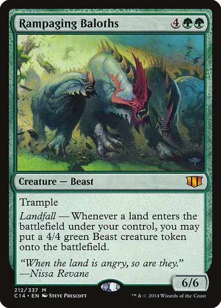 Rampaging Baloths, Magic card C14 212 — Commander 2014 set