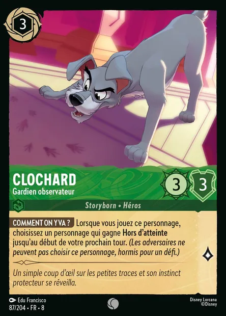 Clochard - Gardien observateur, carte Disney Lorcana CH8-087 — extension Le Règne de Jafar