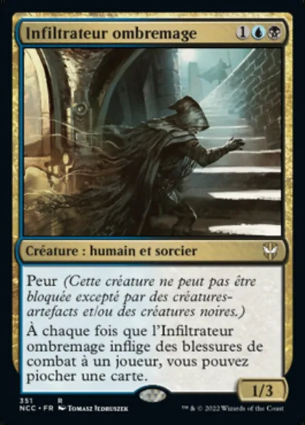 Infiltrateur ombremage, carte Magic NCC 351 — extension New Capenna Commander