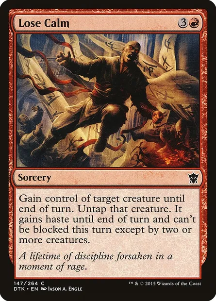 Lose Calm, Magic card DTK 147 — Dragons of Tarkir set