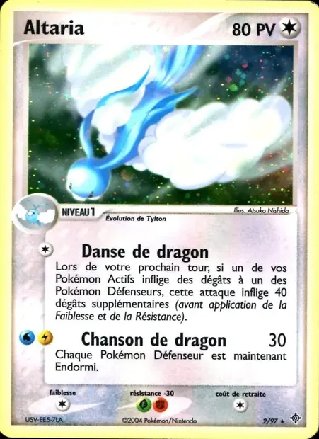 Altaria, carte Pokémon DR 2 — extension EX Dragon