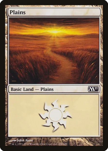 Plains, Magic card M11 230 — Magic 2011 set