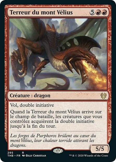 Terreur du mont Vélius, carte Magic THB 295 — extension Theros Beyond Death