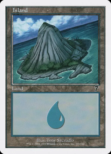 Island, Magic card 7ED 335 — Seventh Edition set