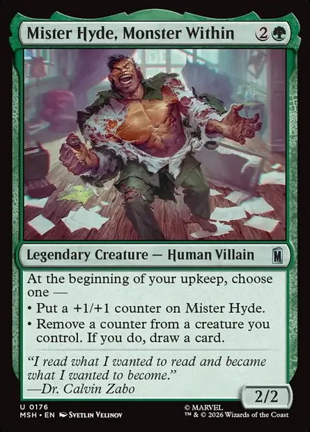 Mister Hyde, Monster Within, Magic card MSH 176 — Marvel Super Heroes set