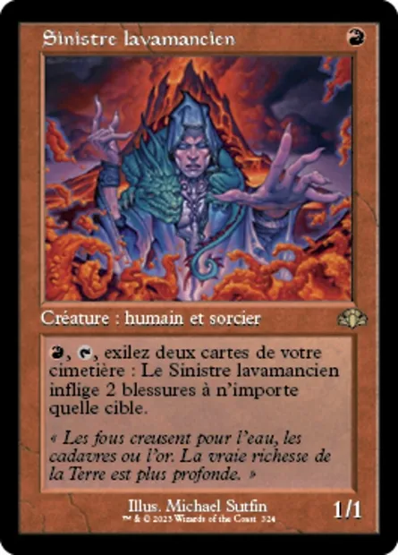 Sinistre lavamancien, carte Magic DMR 324 — extension Dominaria Remastered