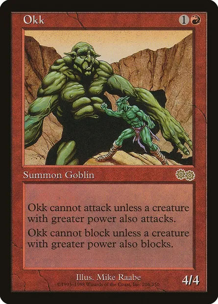 Okk, Magic card USG 204 — Urza's Saga set