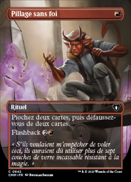 Pillage sans foi, carte Magic CMM 642 — extension Commander Masters