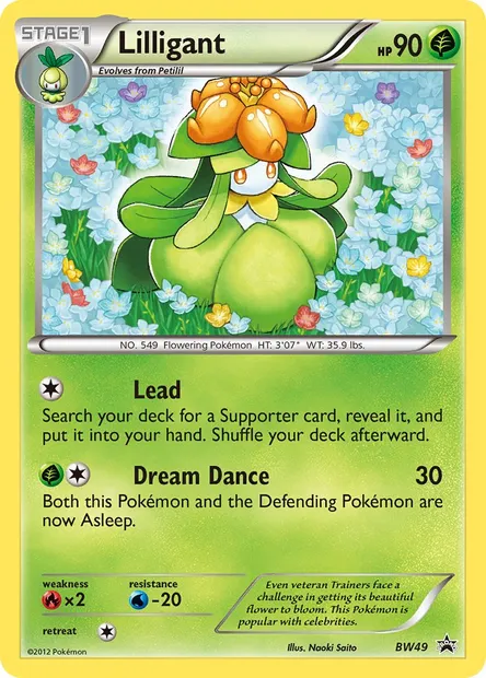 Lilligant, Pokémon card BW 49 — BW Black Star Promos set