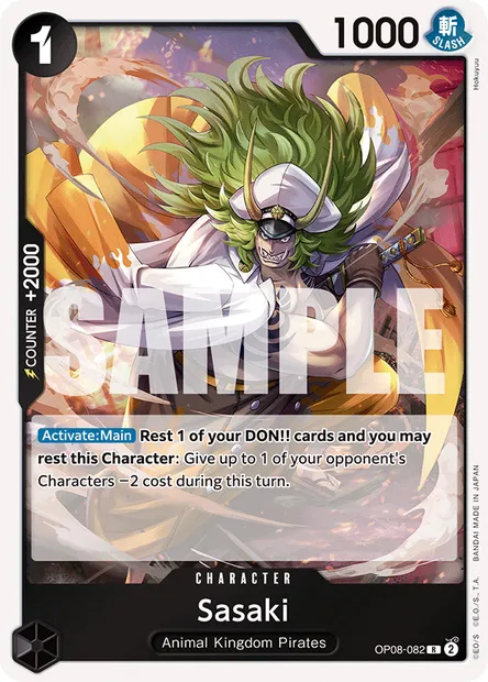 Sasaki, carte One Piece OP08-082 — extension TWO LEGENDS