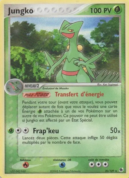 Jungko, carte Pokémon RS 20 — extension EX Rubis & Saphir