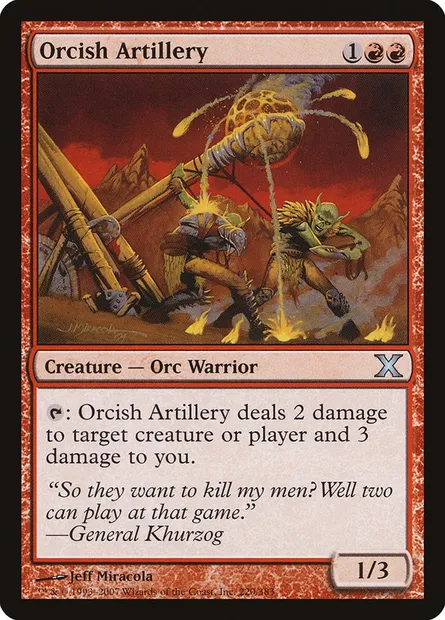 Orcish Artillery, Magic card 10E 220 — Tenth Edition set