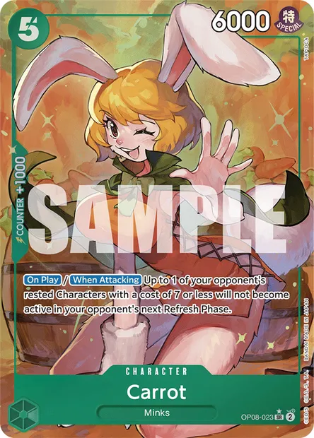 Carrot, One Piece card OP08-023 — TWO LEGENDS set