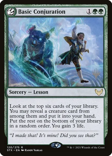 Conjuration de base, carte Magic PSTX 120p — extension Strixhaven: School of Mages Promos