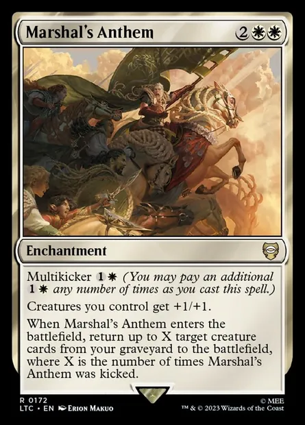 Marshal's Anthem, Magic card LTC 172 — Tales of Middle-earth Commander set