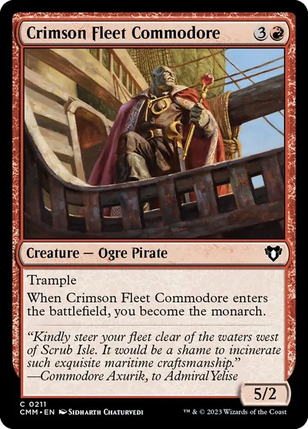 Crimson Fleet Commodore, Magic card CMM 211 — Commander Masters set