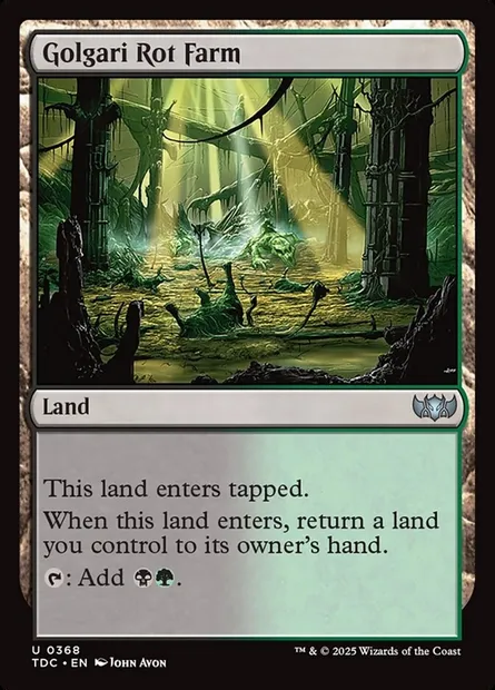 Golgari Rot Farm, Magic card TDC 368 — Tarkir: Dragonstorm Commander set