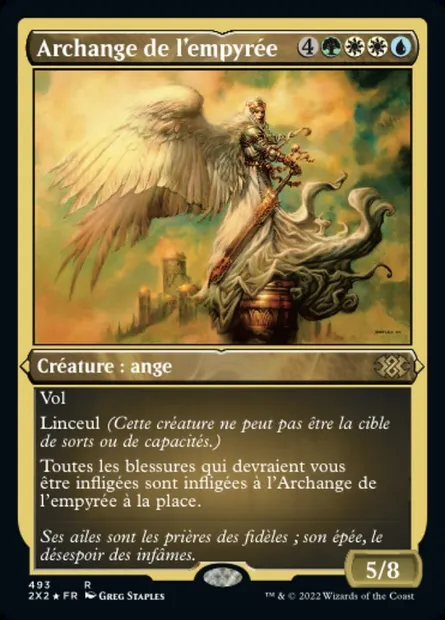 Archange de l'empyrée, carte Magic 2X2 493 — extension Double Masters 2022