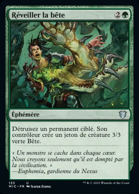Réveiller la bête, carte Magic MIC 133 — extension Midnight Hunt Commander