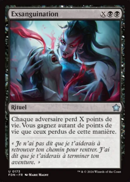 Exsanguination, carte Magic FDN 173 — extension Foundations