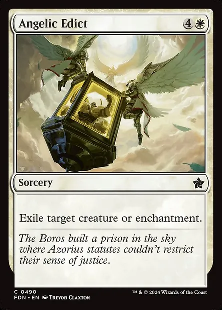Angelic Edict, Magic card FDN 490 — Foundations set
