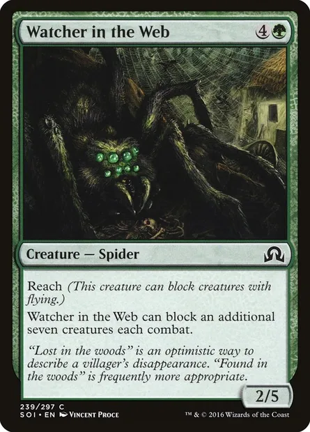 Watcher in the Web, Magic card SOI 239 — Shadows over Innistrad set
