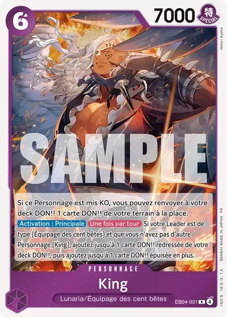 King, carte One Piece EB04-031 — extension EGGHEAD CRISIS