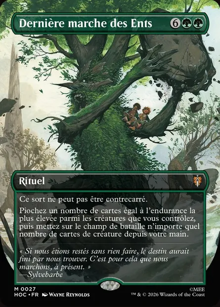 Dernière marche des Ents, carte Magic HOC 27 — extension The Hobbit Eternal