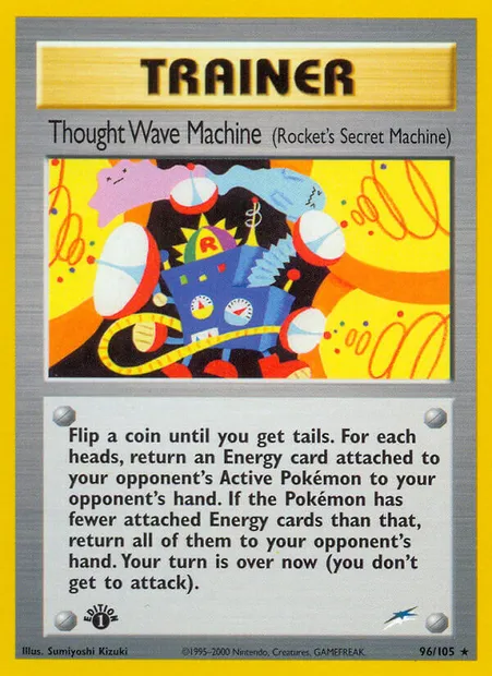 Thought Wave Machine (Rocket's Secret Machine), Pokémon card NDE 96 — Neo Destiny set