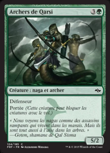 Archers de Qarsi, carte Magic FRF 124 — extension Destin reforgé