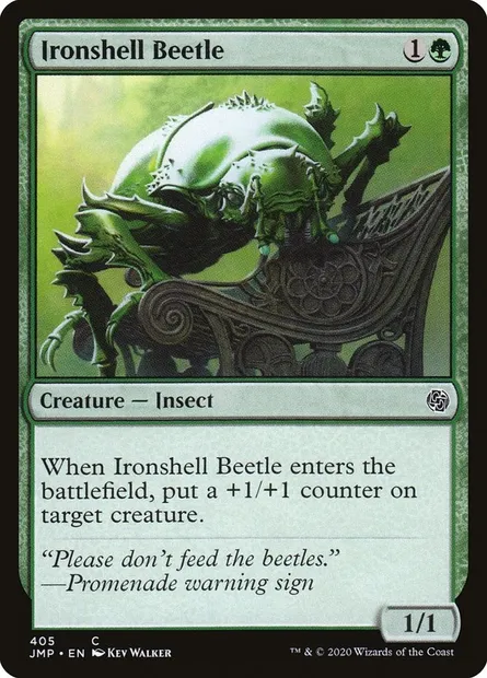 Ironshell Beetle, Magic card JMP 405 — Jumpstart set