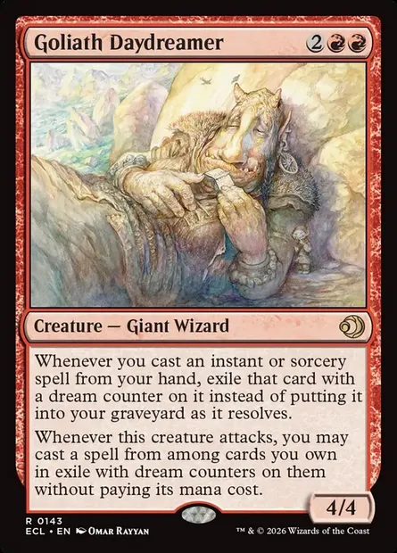 Goliath Daydreamer, Magic card ECL 143 — Lorwyn Eclipsed set