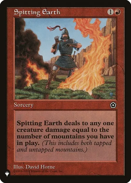 Spitting Earth, Magic card P 02-116 — The List set