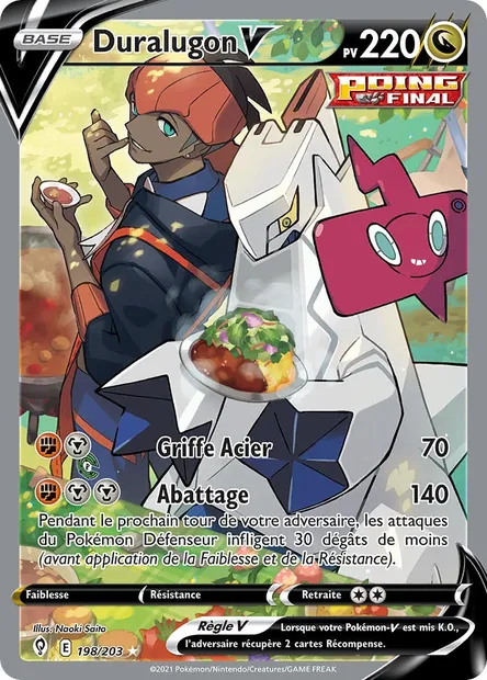 Duralugon V, carte Pokémon EVS 198 — extension Évolution Céleste