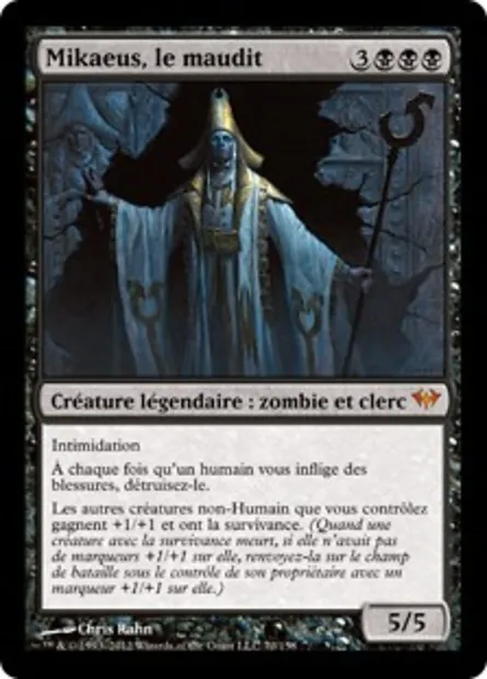 Mikaeus, le maudit, carte Magic DKA 70 — extension Obscure Ascension