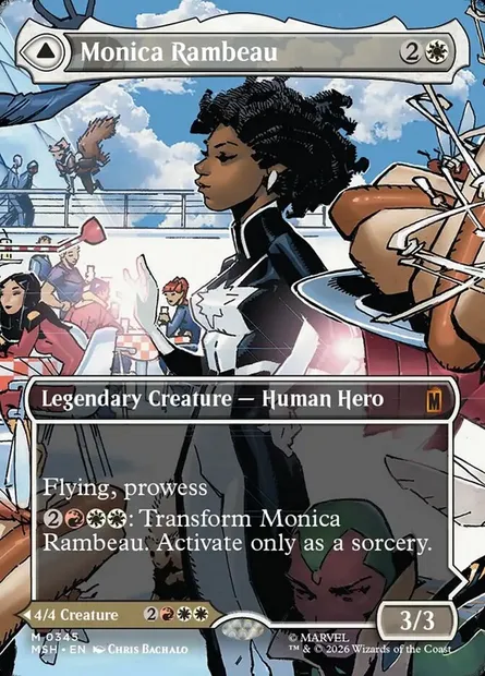 Monica Rambeau // Photon, Living Light, Magic card MSH 345 — Marvel Super Heroes set