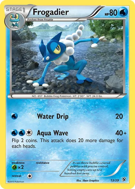 Frogadier, Pokémon card KSS 13 — Kalos Starter Set set