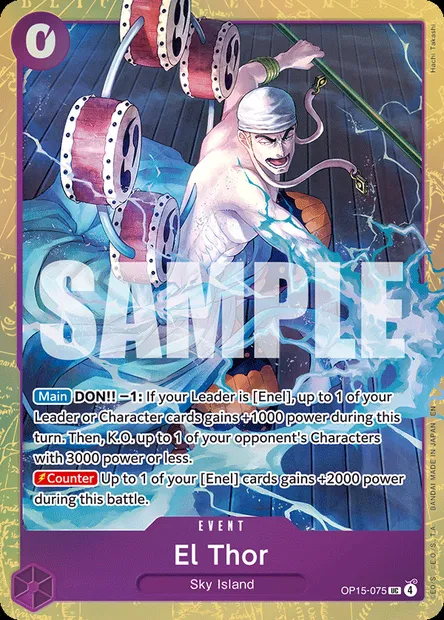 El Thor, One Piece card OP15-075 — ADVENTURE ON KAMI’S ISLAND set