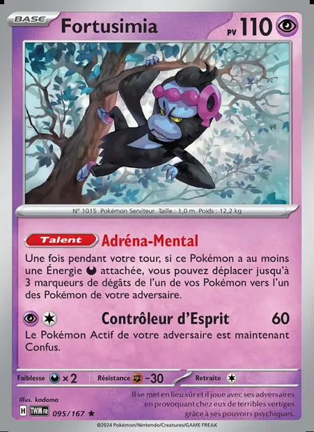 Fortusimia, carte Pokémon TWM 095 — extension Mascarade Crépusculaire