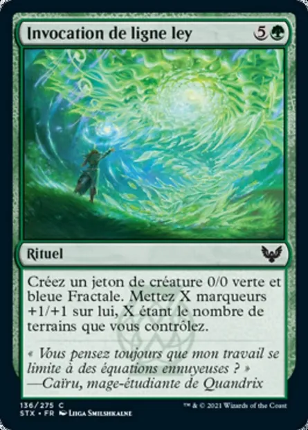 Invocation de ligne ley, carte Magic STX 136 — extension Strixhaven: l'Académie des Mages