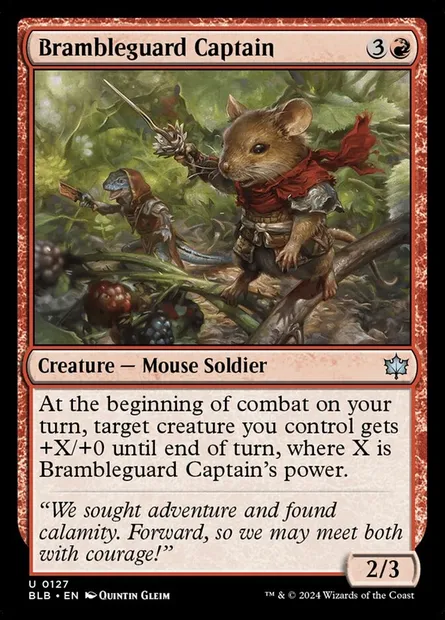 Brambleguard Captain, Magic card BLB 127 — Bloomburrow set